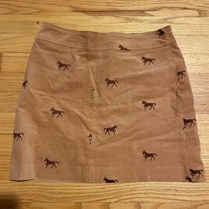 Vintage Lilly Pulitzer corduroy horse skirt